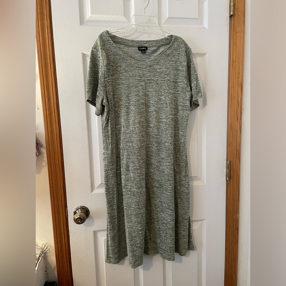 Link Heathered Green Tee Dress